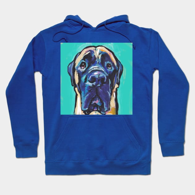 English Mastiff Dog Pop Art Hoodie by bentnotbroken11